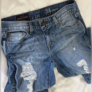 J. Crew Vintage Straight Jeans - Destructed - size 24